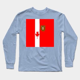 Sporty Canadian Design on Blue Background Long Sleeve T-Shirt